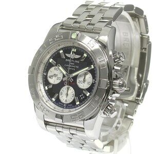 BREITLING Chronomat44 AB0110 Chronograph black Dial Automatic Men's Watch_843001